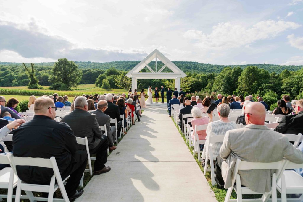 Beautiful outdoor wedding ceremony in Maryland.